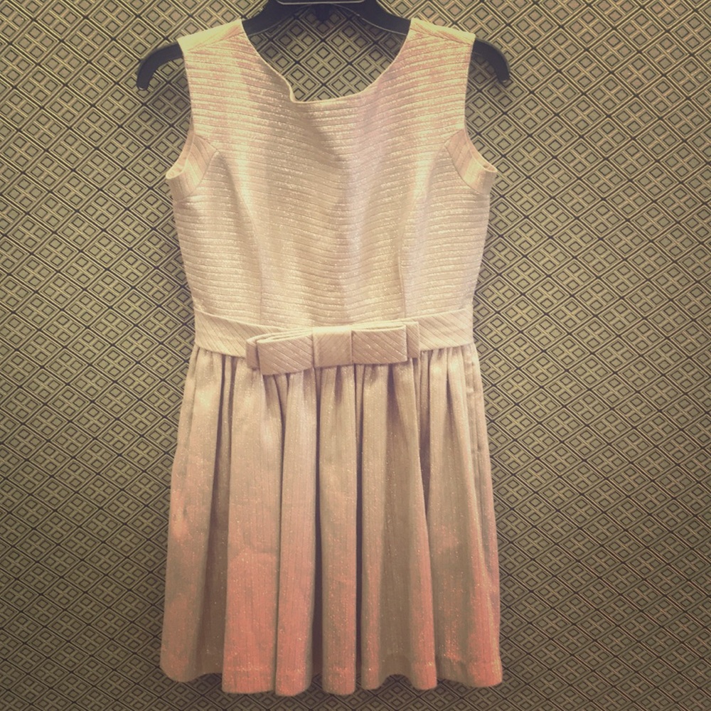 Contrarian gold textured cocktail dress